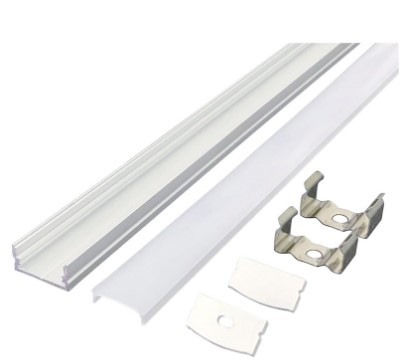 Solight hliníkový profil pro LED pásky plochý, 51x8mm, mléčný difuzor, 1m