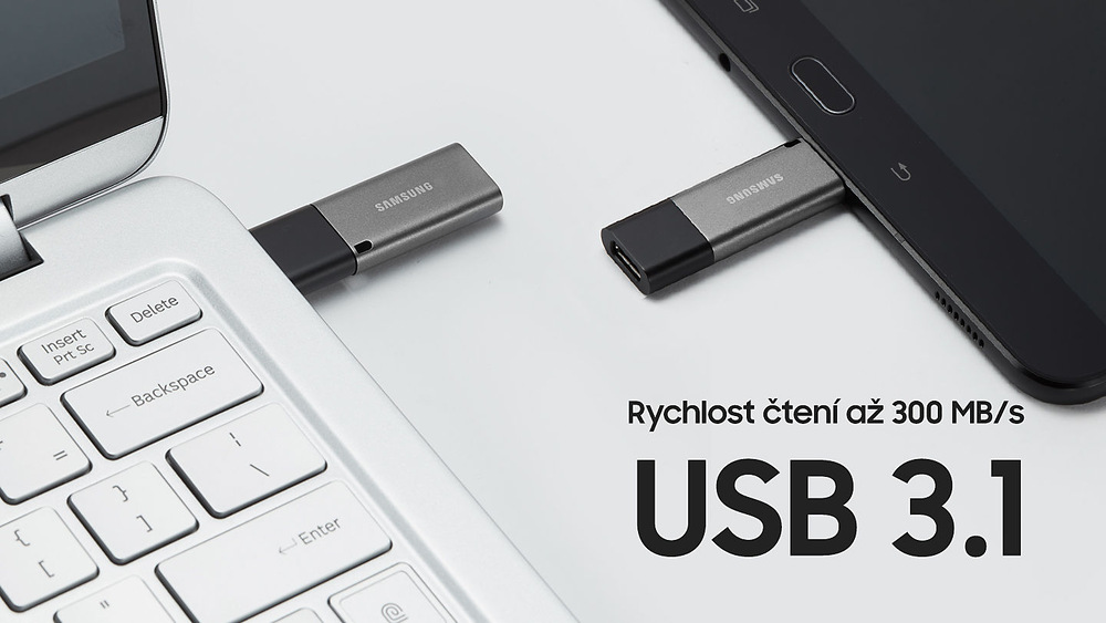 USB Flash Samsung Duo Plus 32GB USB-C černý