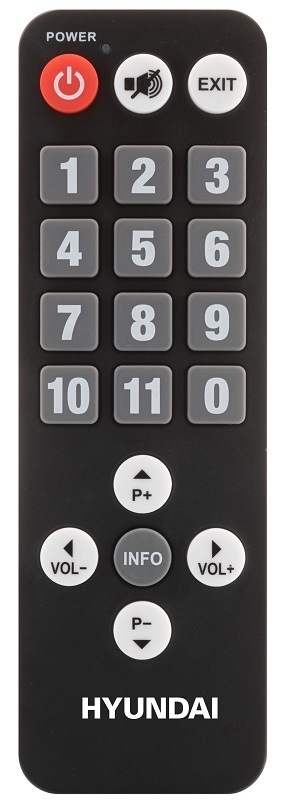 Dálkový ovladač Hyundai SENIOR RC, pro seniory černý Dálkový ovladač Hyundai SENIOR RC, pro seniory černý