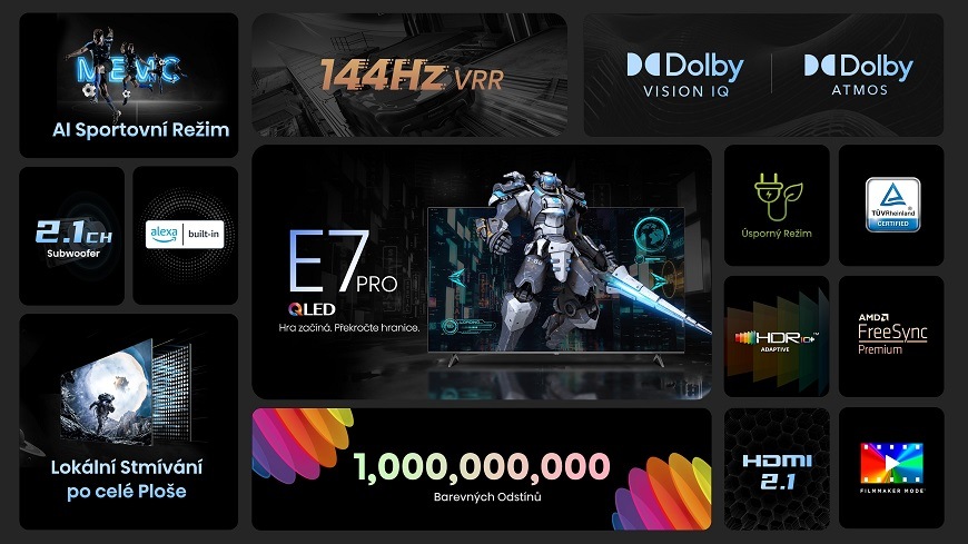 Televize Hisense 75E7KQ PRO Televize Hisense 75E7KQ PRO
