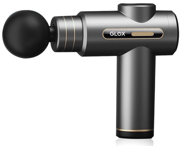 Masážní pistole GLOX GLOX750S šedý Masážní pistole GLOX GLOX750S z boční strany