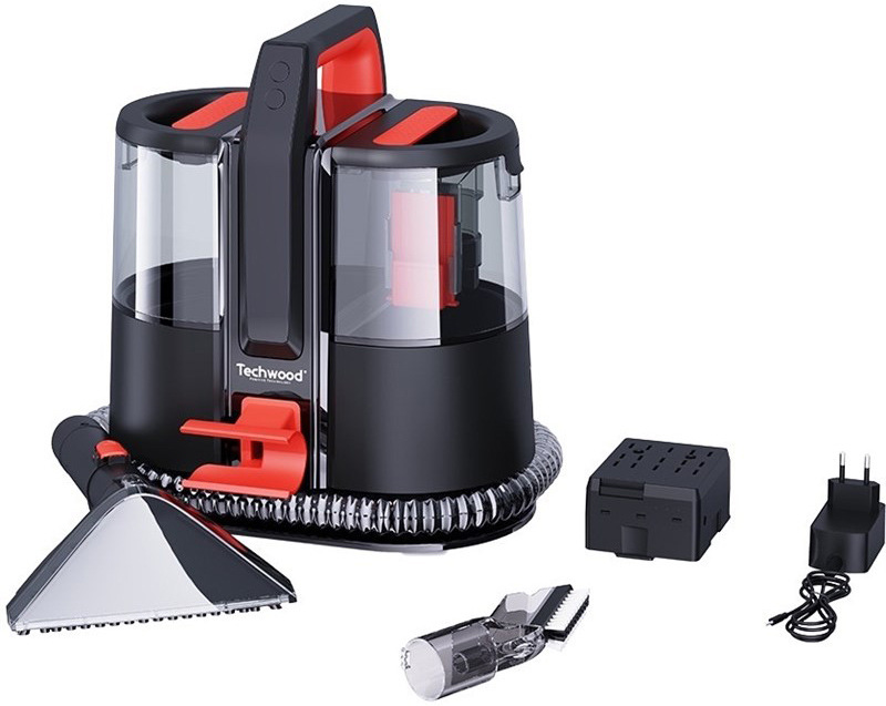 Tepovač koberců Techwood TAN8005R AKU černý Tepovač Techwood TAN8005R