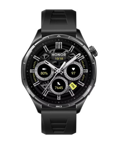Honor Watch 6, černý fluoroelastomerový řemínek