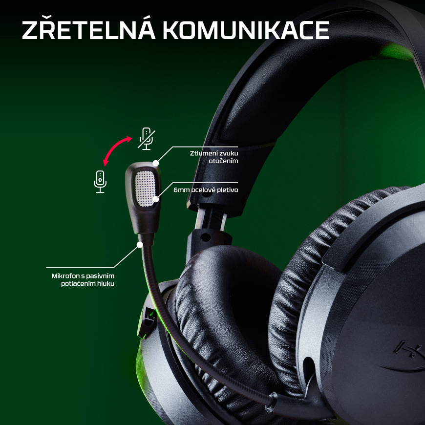 6mm mikrofon s kovovou mřížkou a funkcí otočením ztlumit
