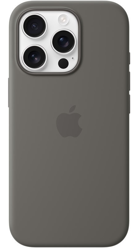 Kryt na mobil Apple iPhone 16 Pro Silicone Case s MagSafe - skálově šedý
