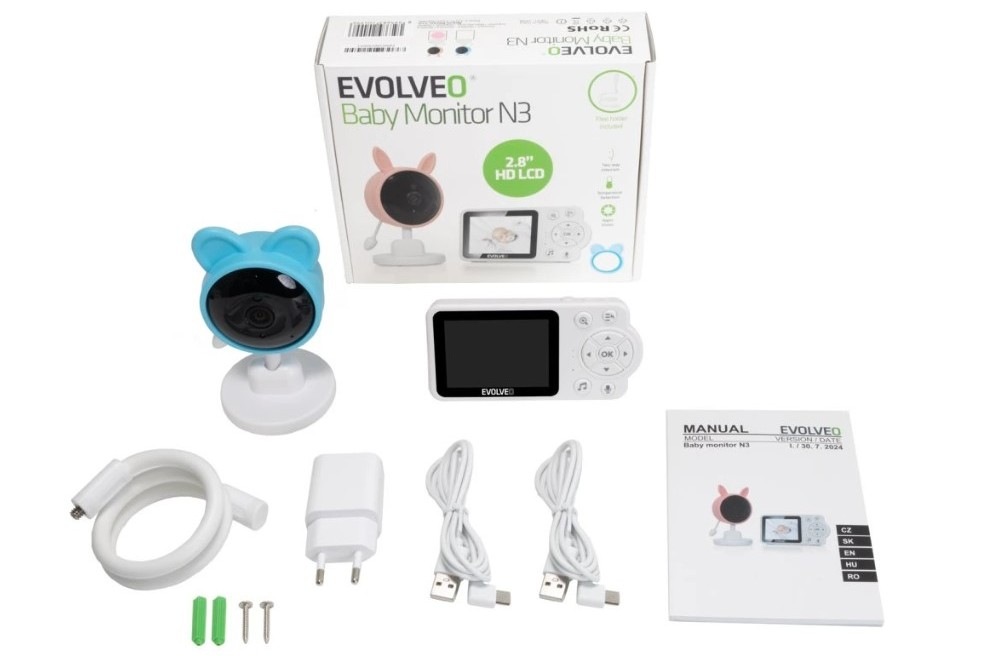 Dětská elektronická chůva Evolveo Baby Monitor N3 (CAM-3B) modrá Dětská elektronická chůva Evolveo Baby Monitor N3 (CAM-3B)