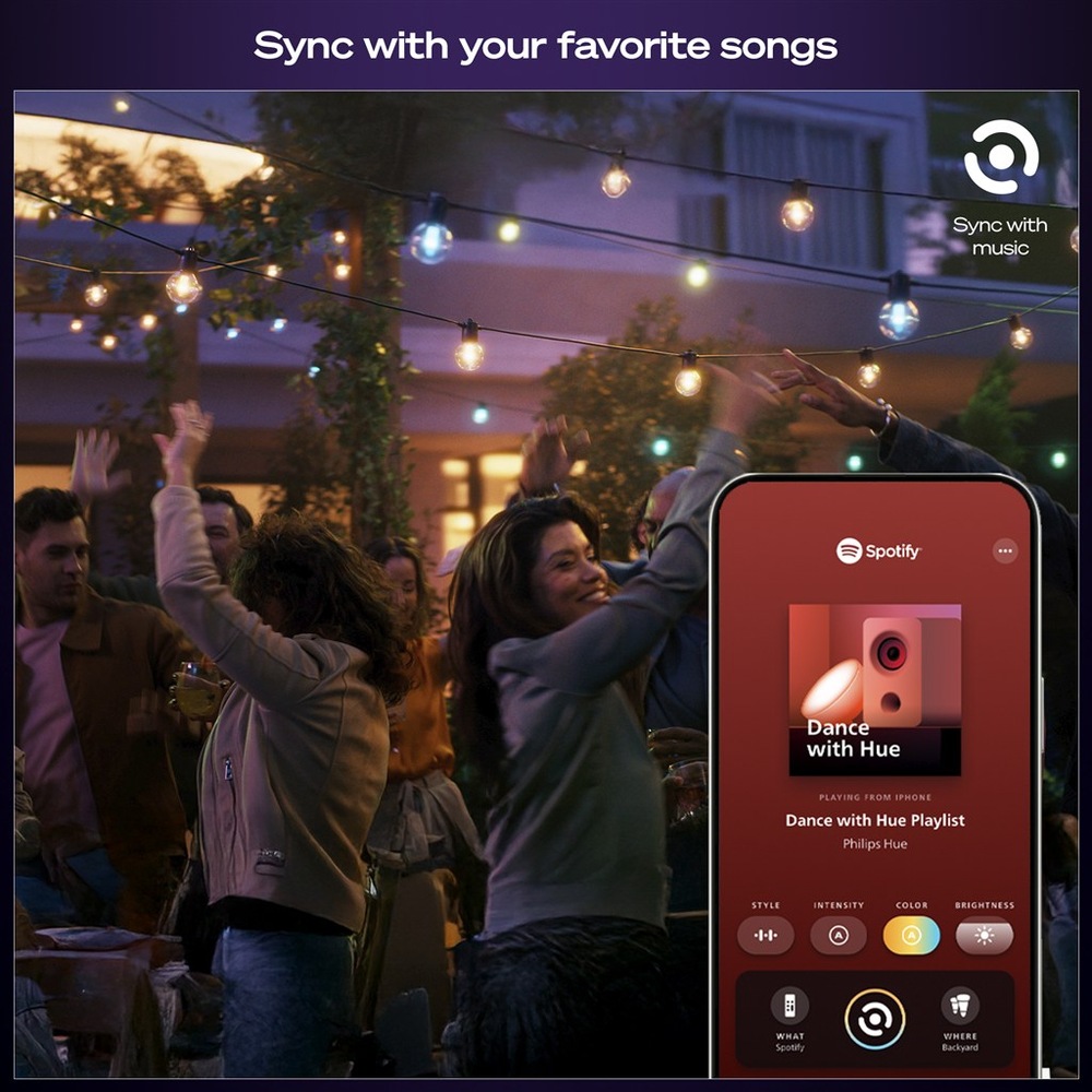 Párty osvětlení Philips Hue Festavia globe, Bluetooth, White and Color Ambiance, 7 m + prodlužovací kabel PHI929004581806_05
