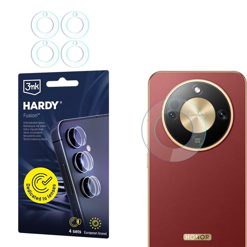 Ochranné sklo čočky fotoaparátu 3mk Honor Magic8 Lite - Hardy Fusion Lens Protection - průhledné