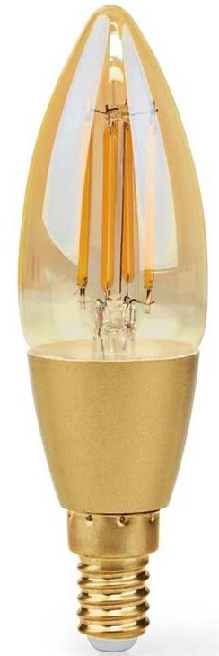 Chytrá žárovka Nedis SmartLife svíčka, Wi-Fi, E14, 470 lm, 4.9 W, Teplá Bílá