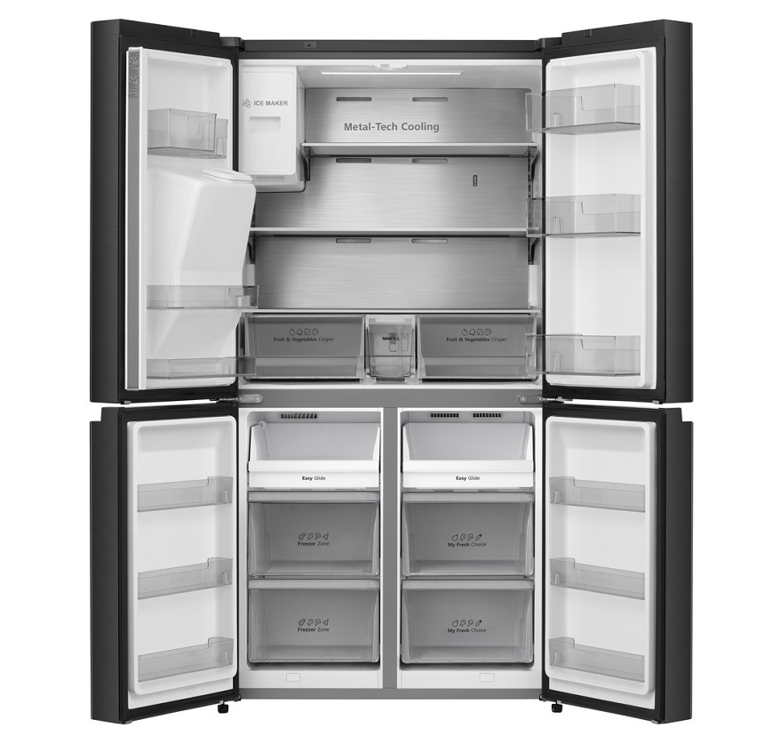 Americká lednice Hisense RQ7P522STFE černá Americká chladnička Hisense RQ7P522STFE, černá, Kovové pojezdy
