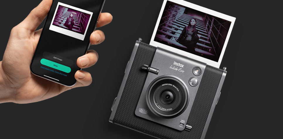 Instantní fotoaparát Fujifilm Instax WIDE EVO černý/šedý