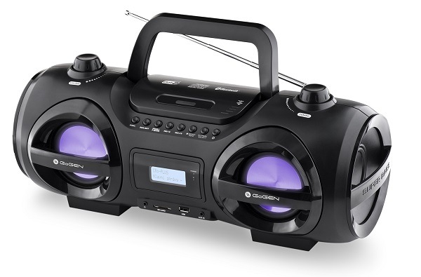 Radiopřijímač DAB+/CD GoGEN CDM 425 BTDAB černý/stříbrný Přehrávač GoGEN CDM 425 BTDAB, napájení