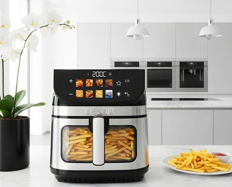Fritéza horkovzdušná Tesla AirCook DualHeat QD73 XXL černá Fritéza horkovzdušná Tesla AirCook DualHeat QD73 XXL černá