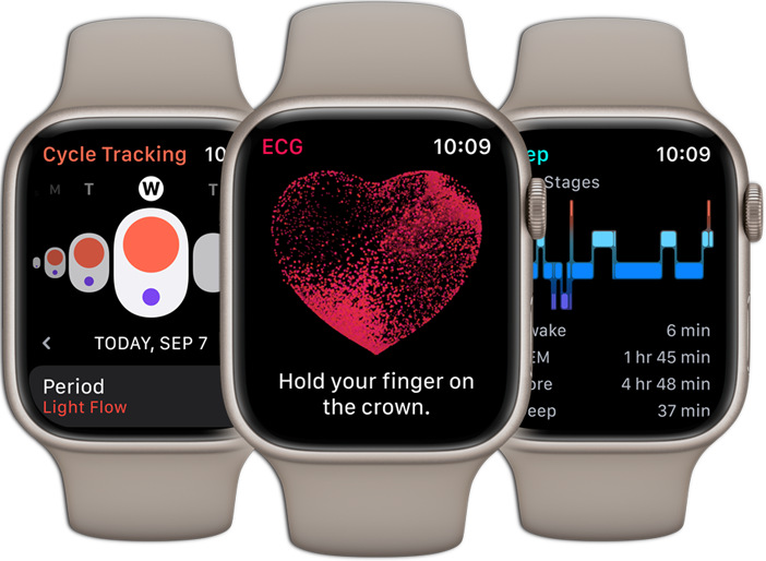 Chytré hodinky Apple Watch Series 8 GPS 45mm pouzdro z temně inkoustového hliníku - temně inkoustový sportovní řemínek