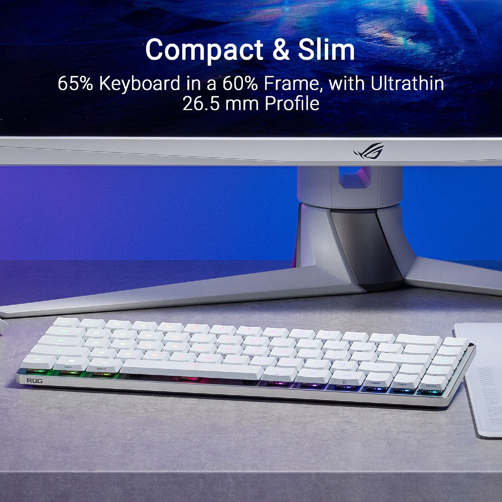 Klávesnice Asus FALCHION RX Low profile (ROG NX Snow) - US bílá Klávesnice Asus FALCHION RX Low profile (ROG NX Snow) - US bílá