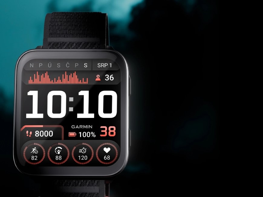 Chytré hodinky Garmin Venu X1 zlaté Detail AMOLED displeje hodinek Garmin Venu X1 se safírovým sklem