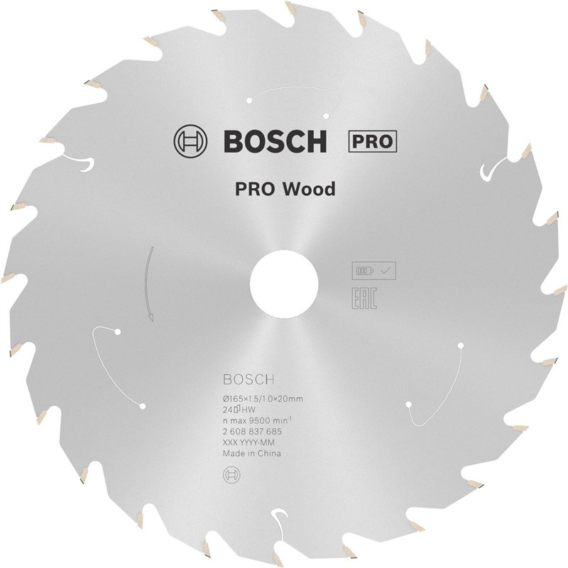 Pilový kotouč Bosch PRO 2.608.837.685 pro řezání dřeva akumulátorovou okružní pilou