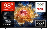 Televize TCL 98T8D s úhlopříčkou 248 cm.
