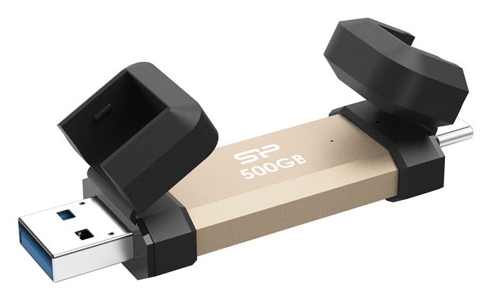 Flash disk Silicon Power s kapacitou 500 GB, zlatá barva