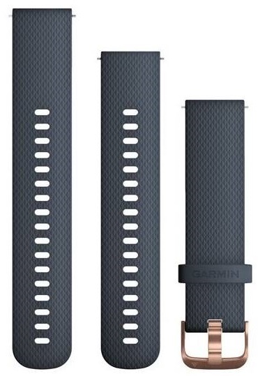 Řemínek Garmin Quick Release (20 mm), silikonový modrý/rose gold
