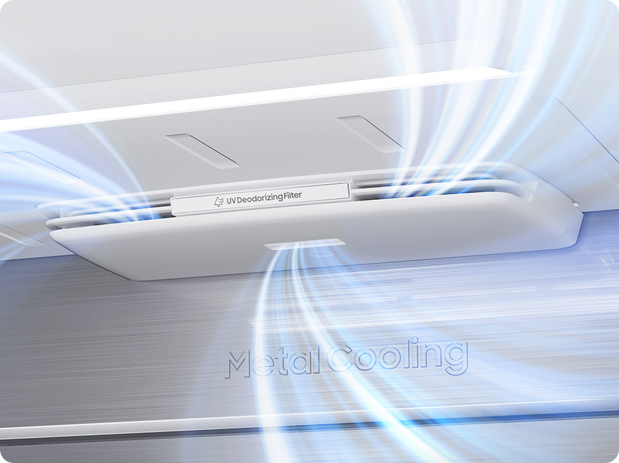 Vestavěný deodorační filtr lednice Samsung RF65DB970E22EO