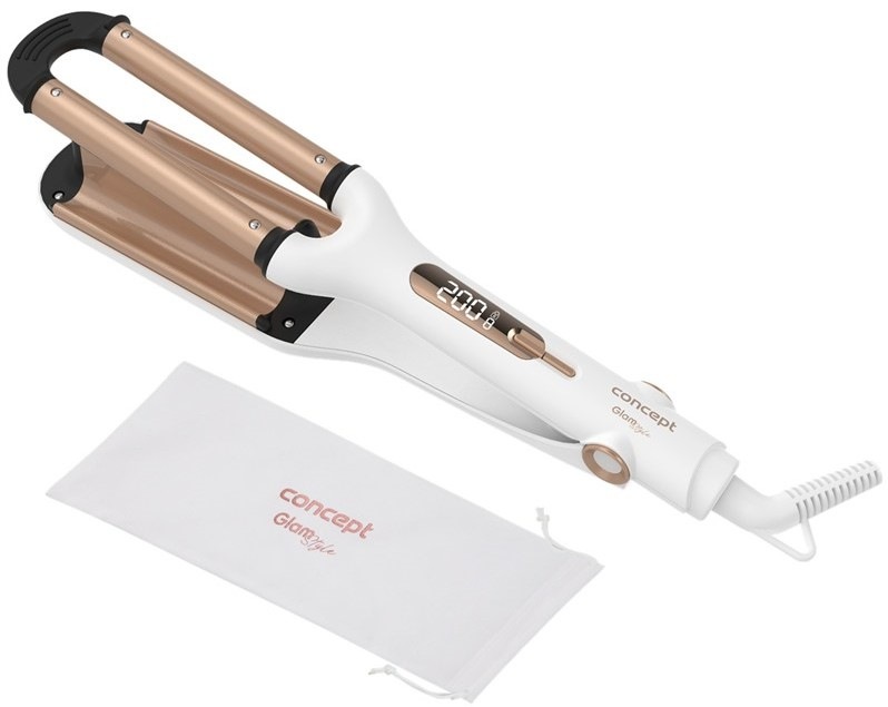 Kulma vlnkovač Concept KT2140 GLAM Style bílá/rose gold