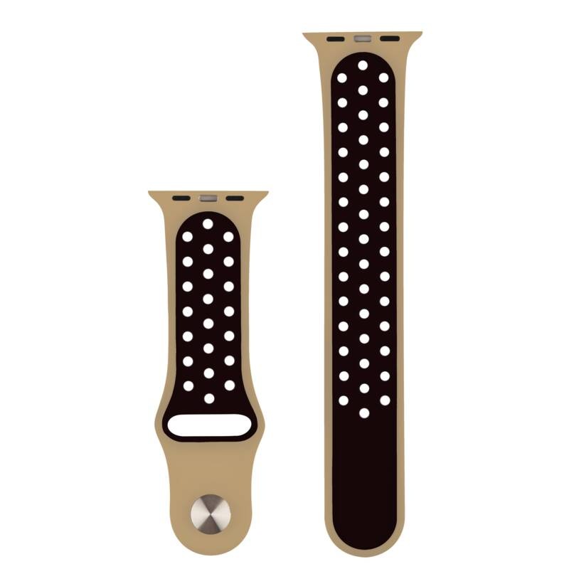 Řemínek RhinoTech na Apple Watch 38/40/41 mm černý/béžový Řemínek RhinoTech na Apple Watch 38/40/41 mm černý/béžový