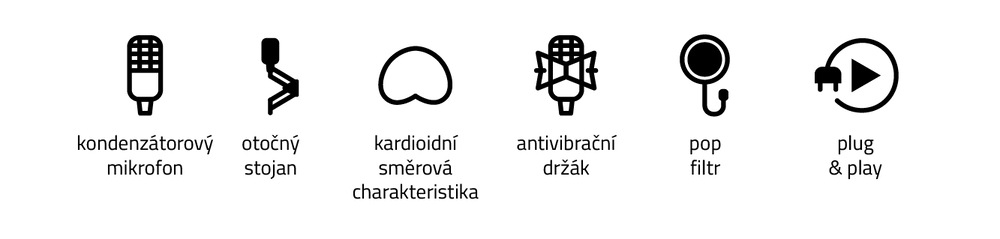 Mikrofon Niceboy VOICE Handle černý