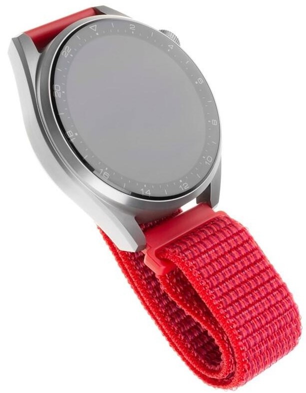 Řemínek FIXED Nylon Strap s šířkou 20mm pro smartwatch červený