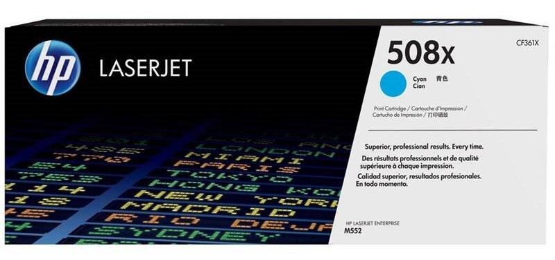 Toner HP 508X, 9 500 stran azurový