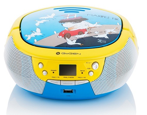 Radiopřijímač s CD GoGEN Maxipes Fík MAXIPREHRAVAC B modrý/žlutý Radiopřijímač GoGEN s CD, žlutá