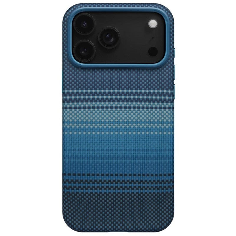 Kryt na mobil Pitaka Aramid UltraGuard Moonrise na Apple iPhone 17 Pro - modrý