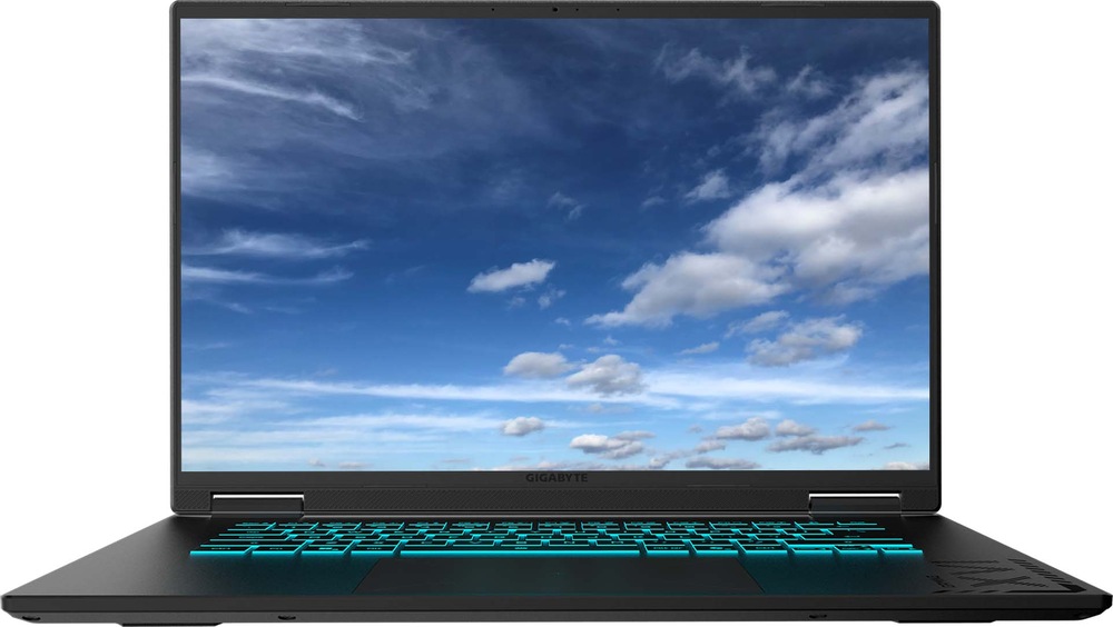 Notebook Gigabyte GAMING A16 v černé barvě. 
