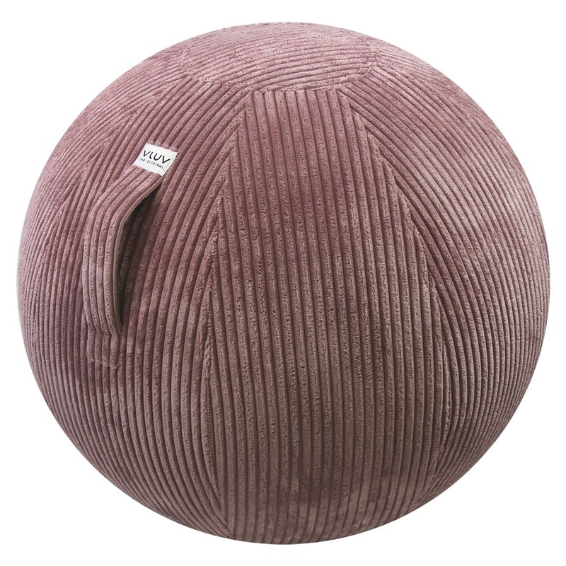 Sedací míč VLUV Bol Vlip 60–65 cm Rosewood, růžová barva.