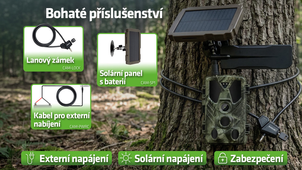 Fotopast Evolveo StrongVision LTE POWER maskáčová Fotopast lze využít k mnoha účelům