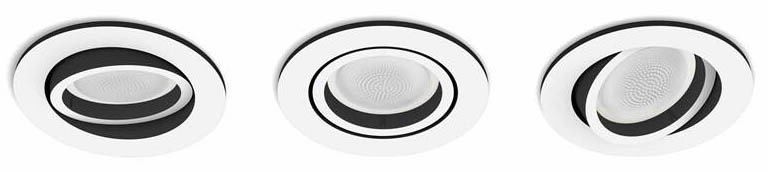 Vestavné svítidlo Philips Hue Centura kulaté 3ks bílé