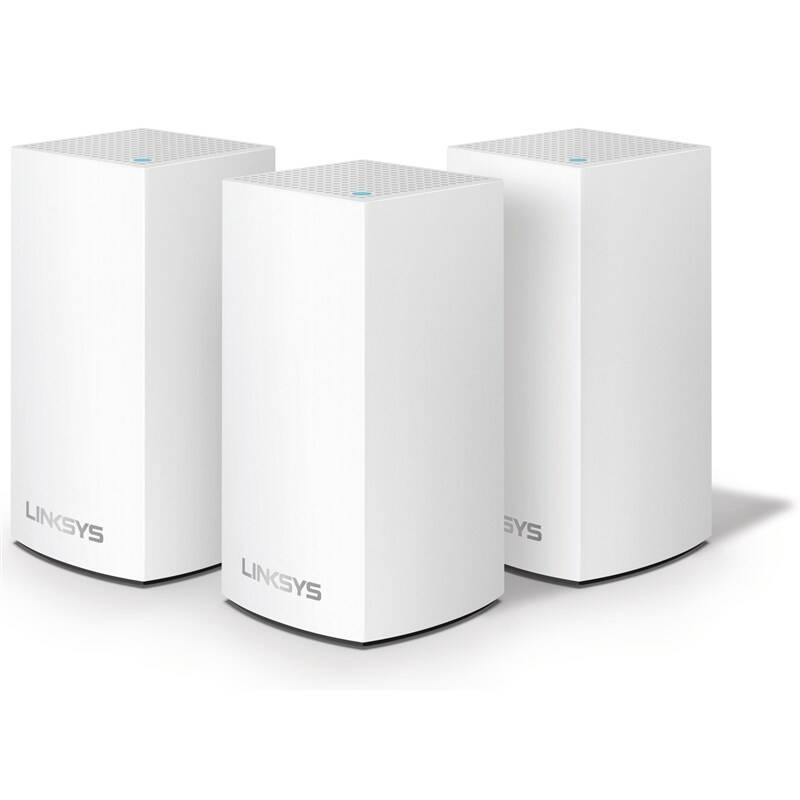 Přístupový bod (AP) Linksys Velop Mesh Wi-fi System, Small Factor Dual-Band, 3-Pack bílý
