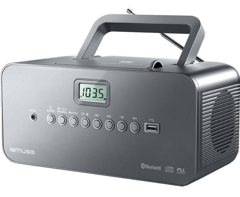 Radiopřijímač s CD MUSE M-30BT šedý