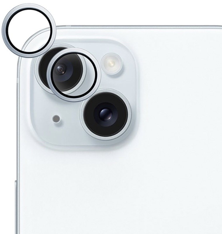 Ochranné sklo čočky fotoaparátu Epico Aluminium Lens Protector na Apple iPhone 15/15 Plus modré