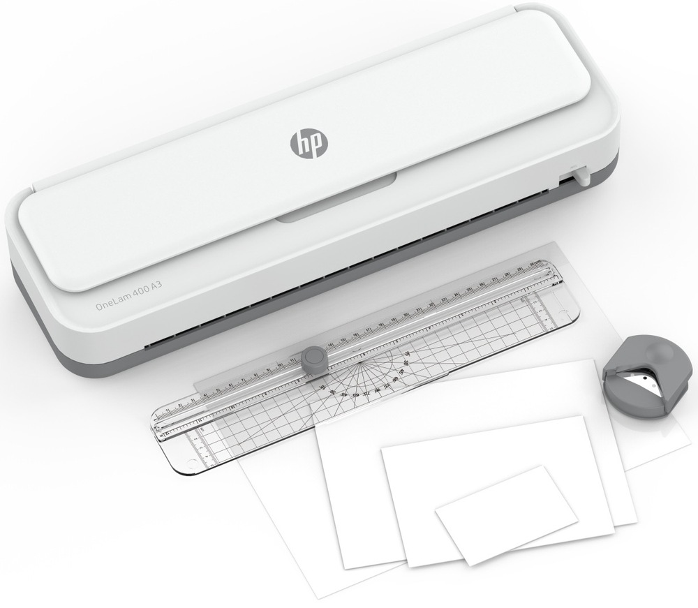 Součástí balení laminátoru HP OneLam 400 je praktické příslušenství