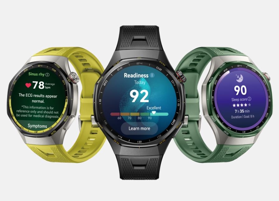 Chytré hodinky Huawei Watch GT 7 Pro v různých barevných variantách se zobrazenými zdravotními údaji