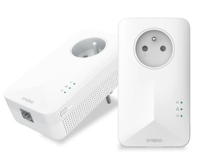 Síťový rozvod LAN po 230V Strong 1000 Duo bílá