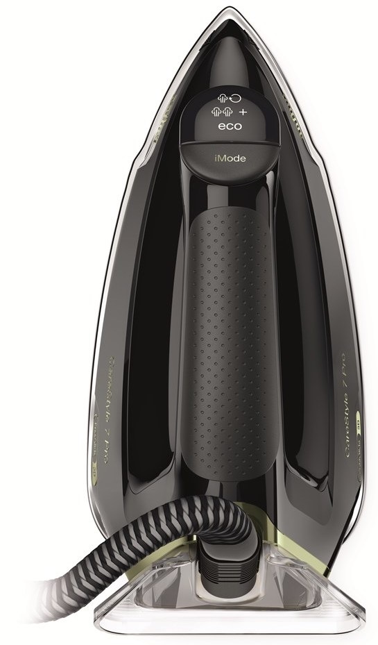 Žehlicí systém Braun CareStyle 7 IS7298CP černý Detail žehličky Braun CareStyle 7 Pro s technologií FreeGlide 3D a ergonomickou rukojetí
