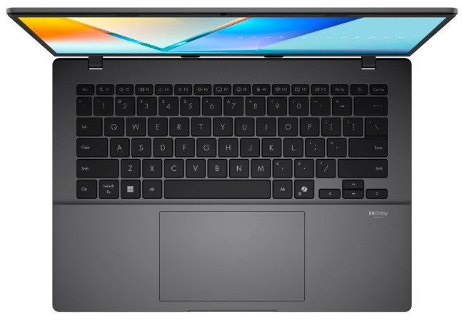 Podsvícená klávesnice a Precision Touchpad notebooku ASUS Vivobook S14