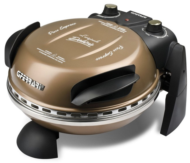 Pec na pizzu G3Ferrari G1000608 DELIZIA Copper s víkem a mechanickými regulátory