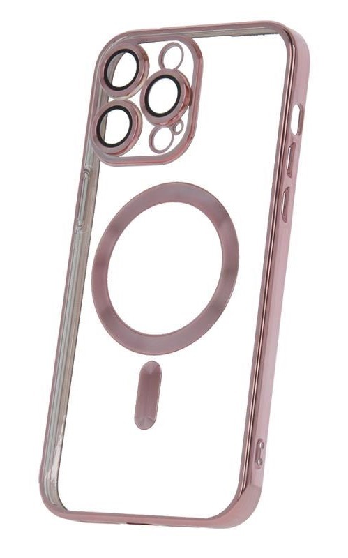 Kryt na mobil CPA Mag Color Chrome na Apple iPhone 15 růžový