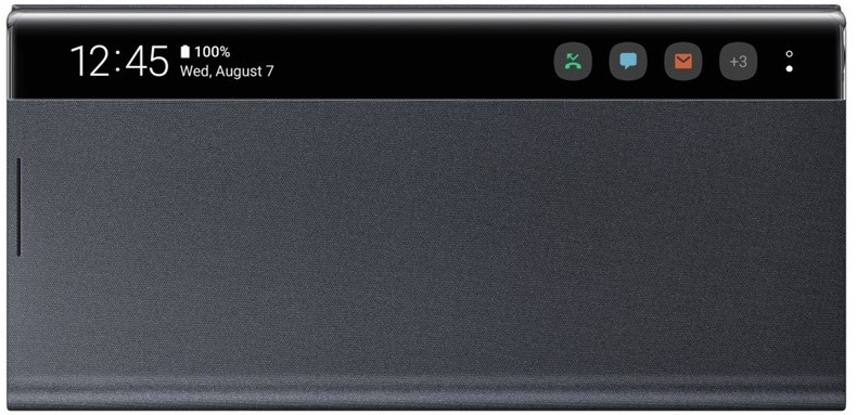 Pouzdro na mobil flipové Samsung Clear View na Galaxy Note10 černé