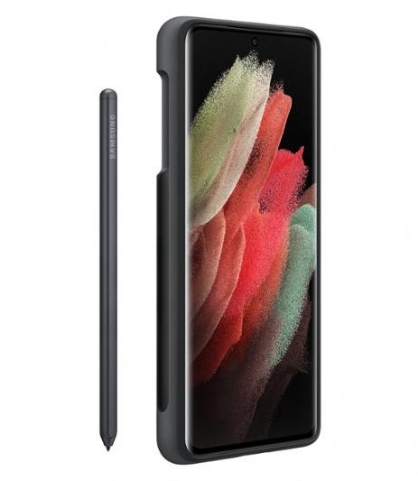 Kryt na mobil Samsung Silicone Cover s perem S Pen na Galaxy S21 Ultra 5G černý