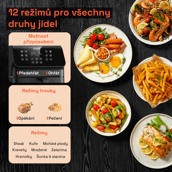 Fritéza horkovzdušná COSORI P651 Premium II 6,2 l černá