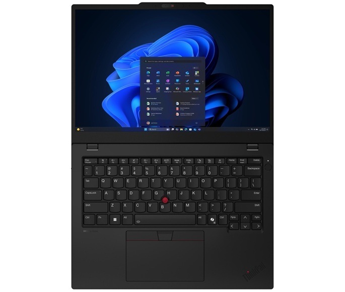 Notebook Lenovo ThinkPad L13 Gen 6 černý Detail obrázku plného otevření notebooku.